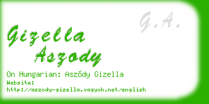 gizella aszody business card