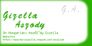 gizella aszody business card